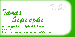 tamas sipiczki business card