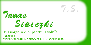 tamas sipiczki business card